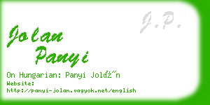 jolan panyi business card